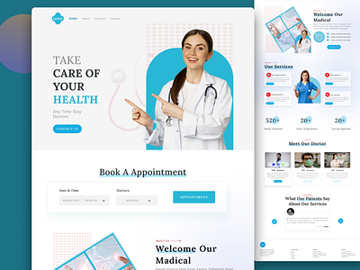 Health Care website... app design graphic design illustration landing page ui ux website