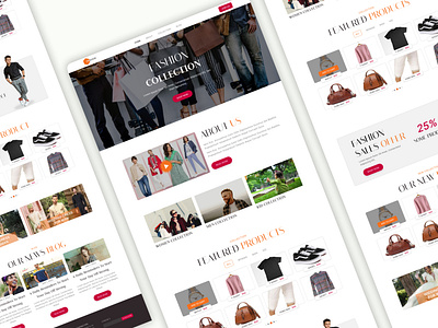 Shopify ecommerce website UI design