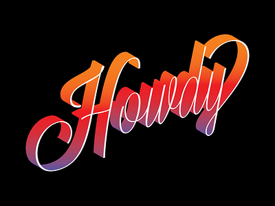 Howdy color gradients howdy typography