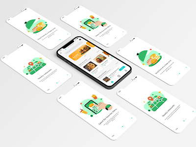 Food App Design app branding design graphic design illustration logo typography ui ux