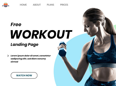 Workout Landing Page 3d animation app branding design graphic design illustration logo motion graphics typography ui ux vector