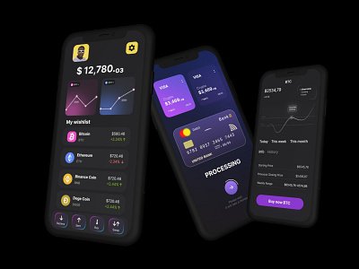 Crypto App Ui Design app branding design figma graphic design landing page ui uiux webdesign website