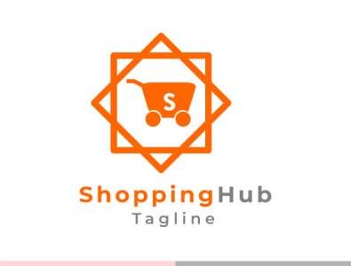 Shopping Hub abstract logo app design branding design custom logo design e shopping illustration internet shopping logo logo logodesign modern logo pictorial logo shopping web website