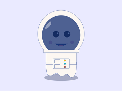 Boo Astronaut app astronaut character cute cute illustration design flatillustration illustration vector