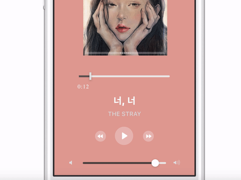 Playing with Sound framer interaction ios material mobile music music player sketch slider