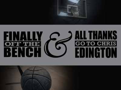 Off the Bench ampersand ball basketball basketball goal bench black chris chris edington design edington graphic graphic design grey off