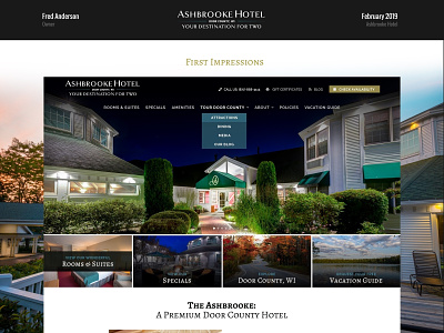 Ashbrooke Hotel art direction uiux web design