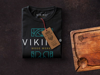 Viking Wood Works T Shirt and Cutting Board