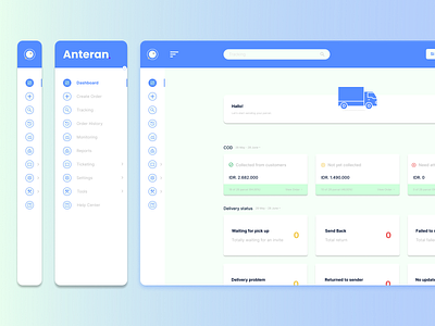 Sidebar (Web Design Anteran - A package expedition) design ui ux