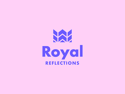 Royal Reflections automotive branding car care cleaning crown design female owned geometric icon icons logo purple royal royalty tire tread vehicle