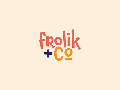 Frolik+Co. apparel branding children clothing colorful frolic fun kids lettering logo whimsical