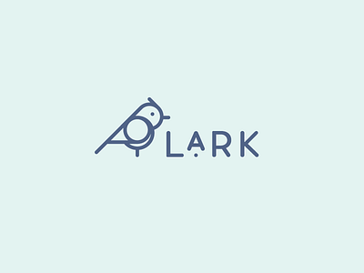 Lark animal apparel bird branding clothing geometric icon lark logo