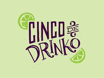 Cinco de Mayo 2 cinco cinco de mayo drink hand lettering illustration invitation invite lime margarita