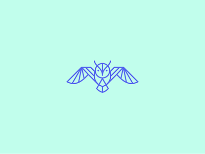 Wise Owl animal athena bird branding flying geometric icon logo owl vision warrior wisdom