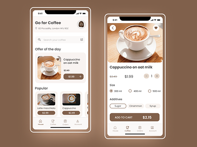 Go for coffee app app coffee design mobile order ui ux
