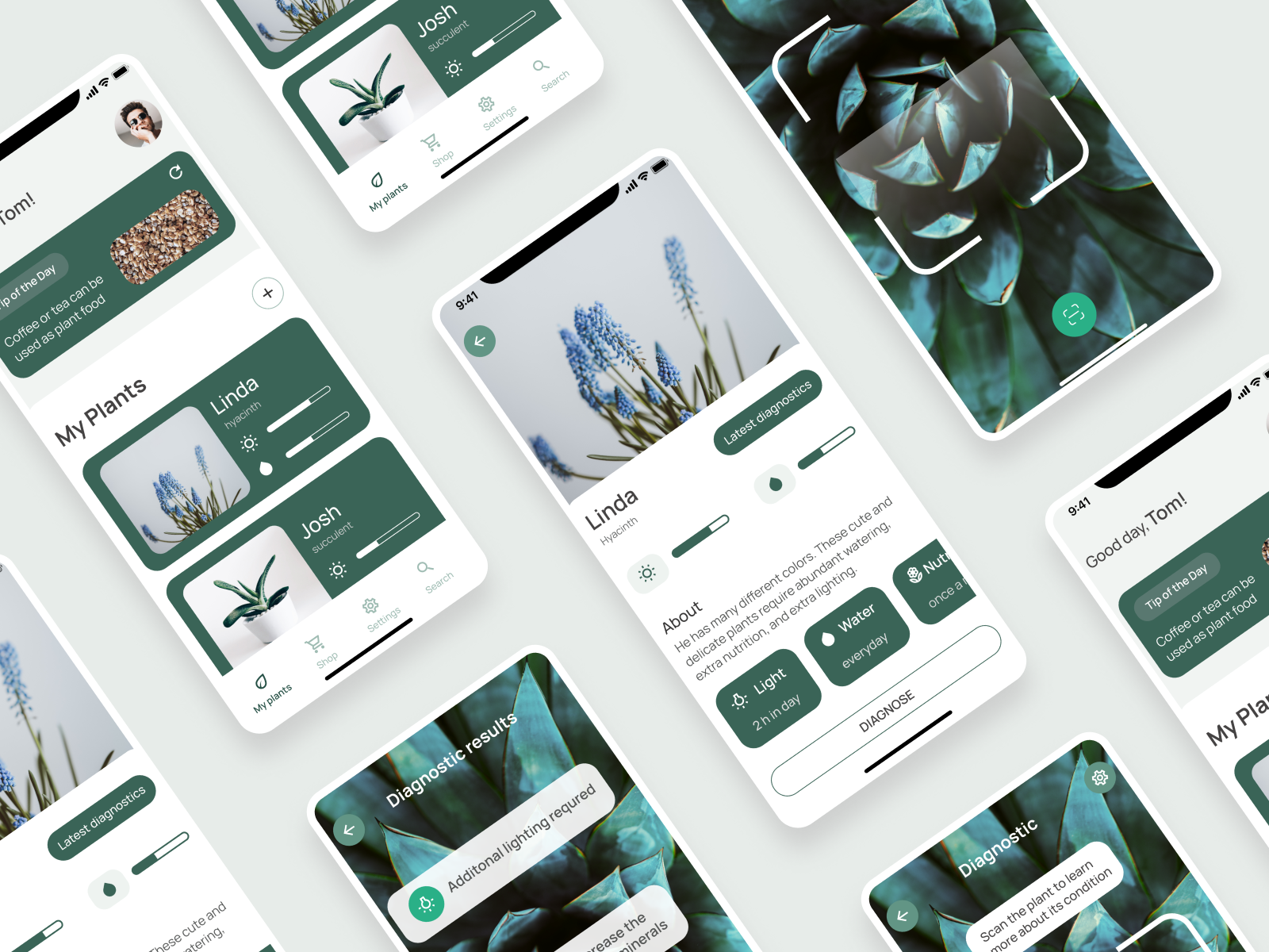 My plant care app by Anna Kushner on Dribbble