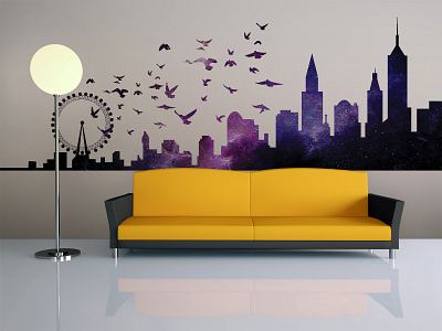 Wall Sticker Design branding design graphic design ill illustration print design sticker vector