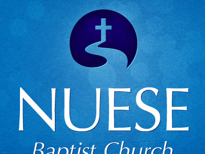 Nuese Baptist Church baptist blue church circle cross logo river