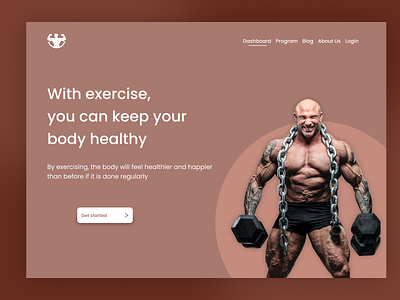 Gym Healty Website Design branding color concept design graphic design gym happy healty illustration inspiration modern simple ui website