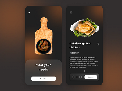 Chicken Order App apps better branding chicken concept design food food order graphic design healty inspiration modern order simple ui ux