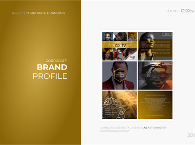 CIXtv profile branding catalogue company profile corporate branding corporate identity design minimalistic photoshop