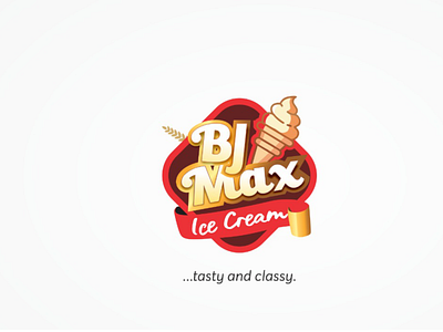 Bjmax icecream Logo brand identity corporate identity design ice cream illustrator logo vector