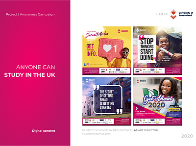 Sunderland University social media design