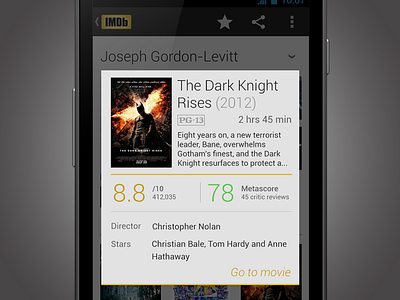 IMDb Redesign Concept android mockup redesign