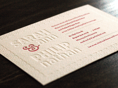 S&P Wedding Invite invite letterpress wedding