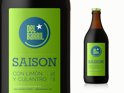 Saison Label Exploration beer bottle del barril label saison
