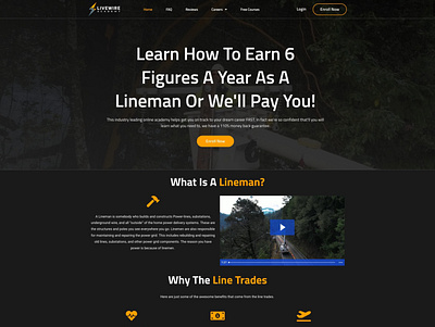 Livewire Academy Website branding design graphic design logo ui web design website