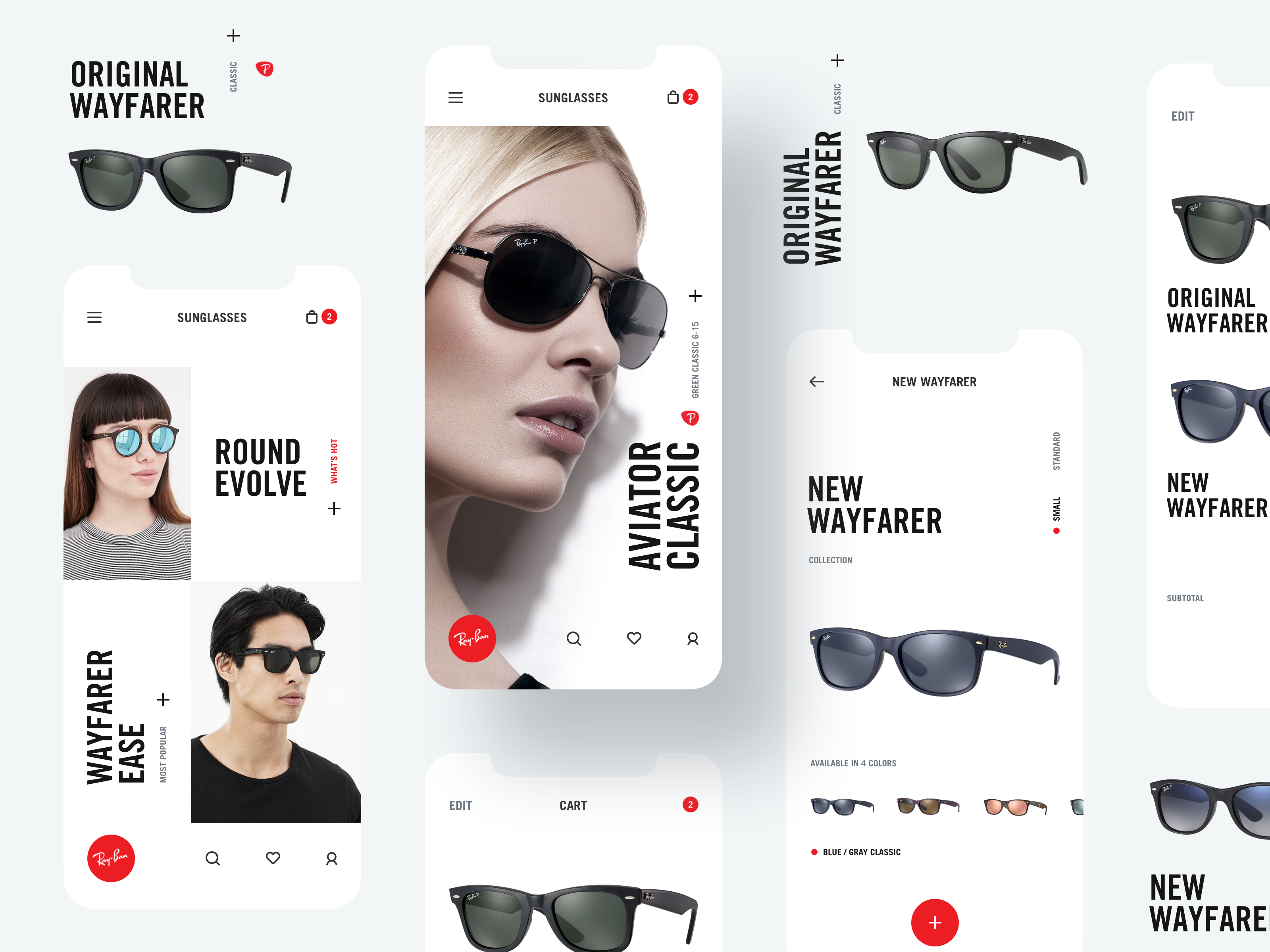 Как подключить очки ray ban к айфону Dribbble - rayban_iphone_app@2x.png by ALEX.D