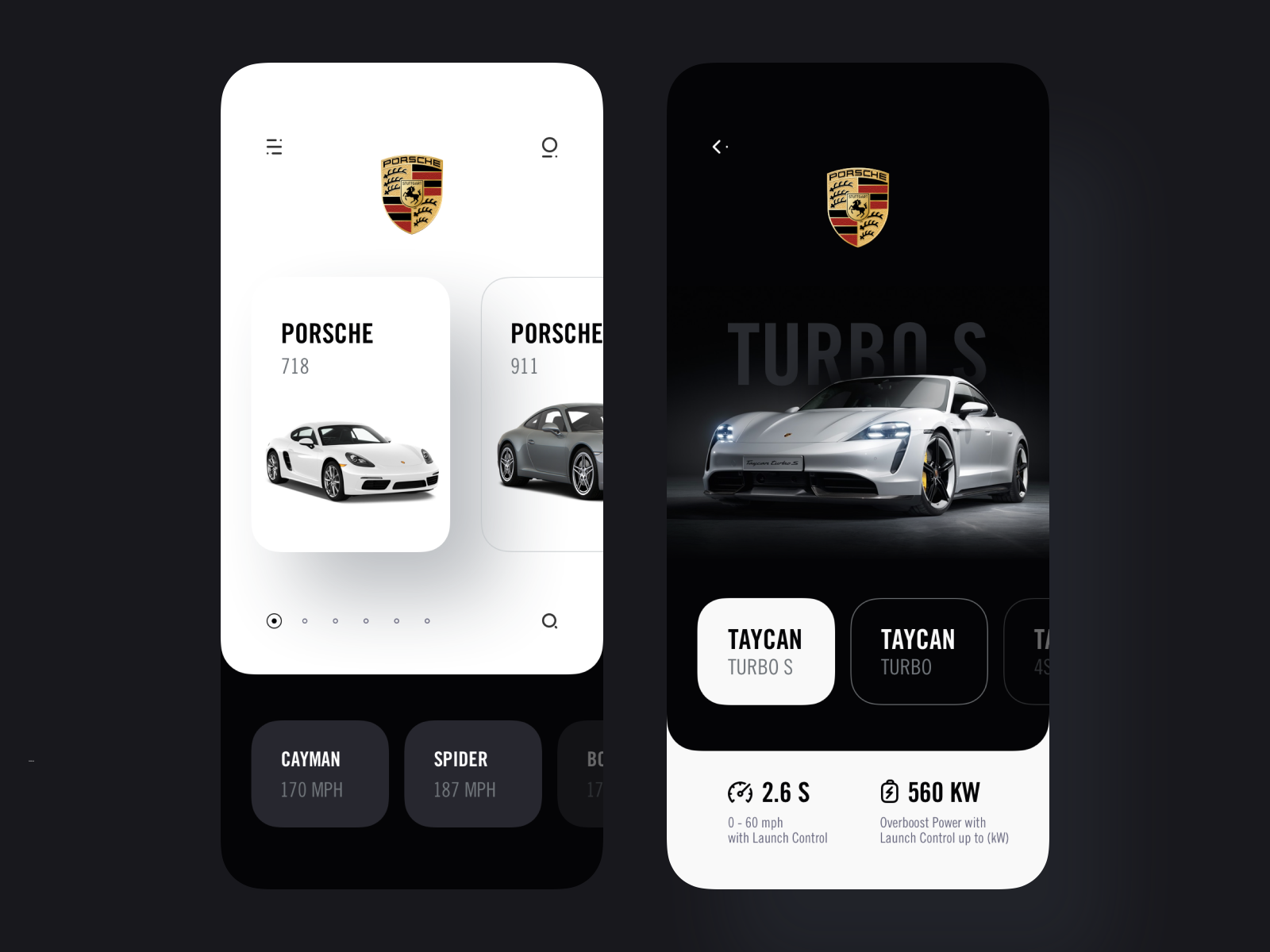 Porsche App Design by ALEX.D on Dribbble