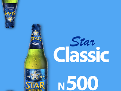 Star classic beer branding design graphic design social media post