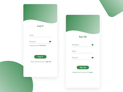 Sign up/Log In screen app design ui ui design uiux