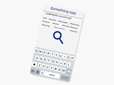 A search engine design for "Something" app app branding design