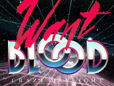 Crazy Daylight EP Cover Art 80s album blood buttsex cover ep music type typography want