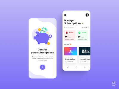 Manage Subscription - App UI mobile app design ui user interface visual desig