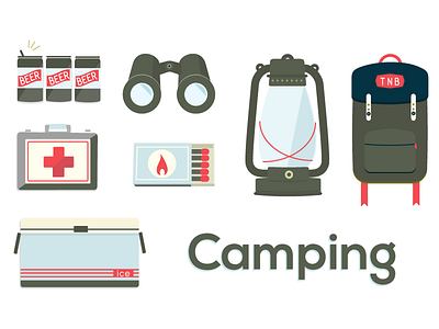 Camping Essentials Icons