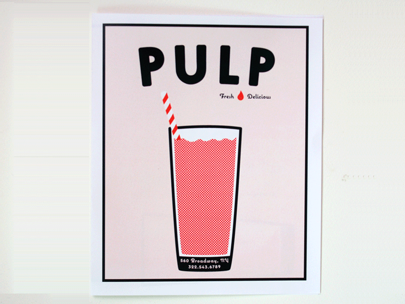 Pulpy Menu branding halftone illustration menu reputableestablishments