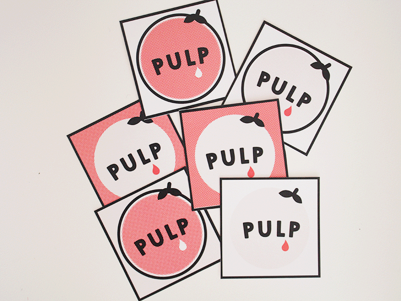 Pulp Coasters food halftone illustration menus