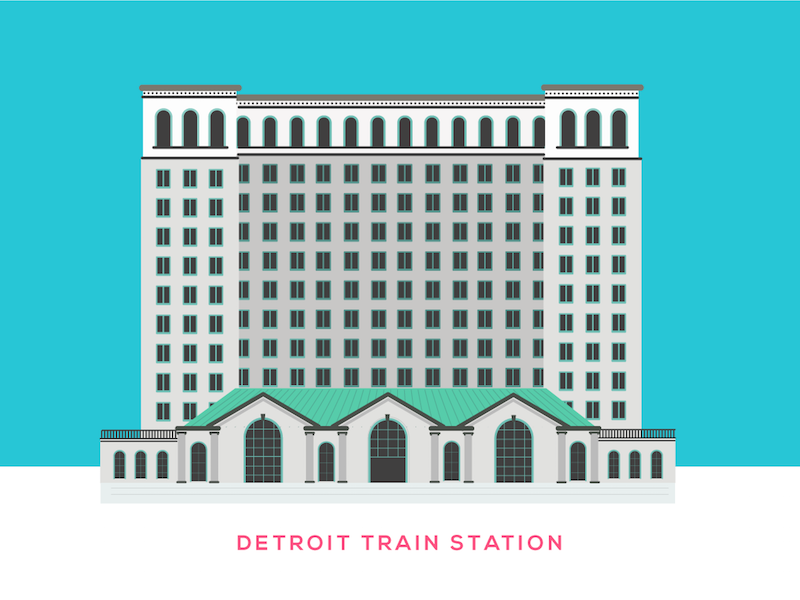 Detroit Train Station by Tanya Brassie on Dribbble