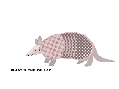 What's the Dilla? animal armadillo chatty collage dilla illustration pink texas textures