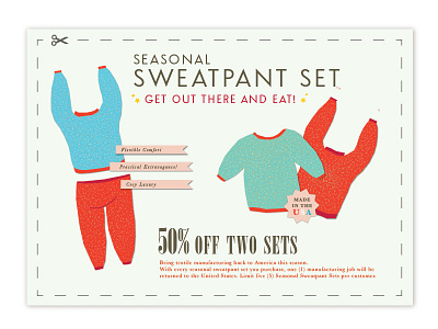 Holiday Sweatpants christmas collage graphic design holidays illustration postcard ui