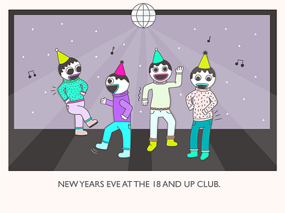 Boogie Boogie Dance Party boogie cartoon dance moves dancing graphic design illustration illustrator night club people
