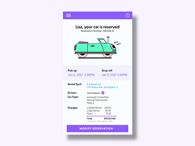 Car Rental UI car illustration interface mobile design ui ui design ux design