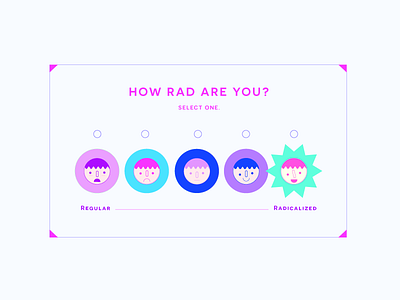 How Rad Are You? abstract colors geometric illustration neon ui ui design web design