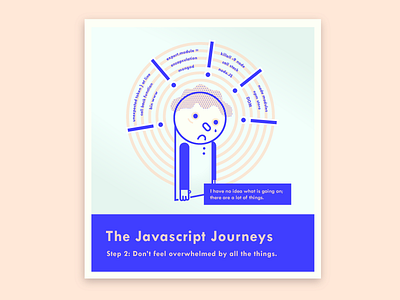 Javascript Journey Step 2 abstract face faces geometric illustration javascript person poster psa