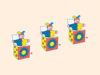 Charlies in the Box classic clowns icon icon design icon set illustration toys