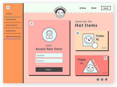 Just Tinkering flat illustration mod modal retro shadow ui ui design